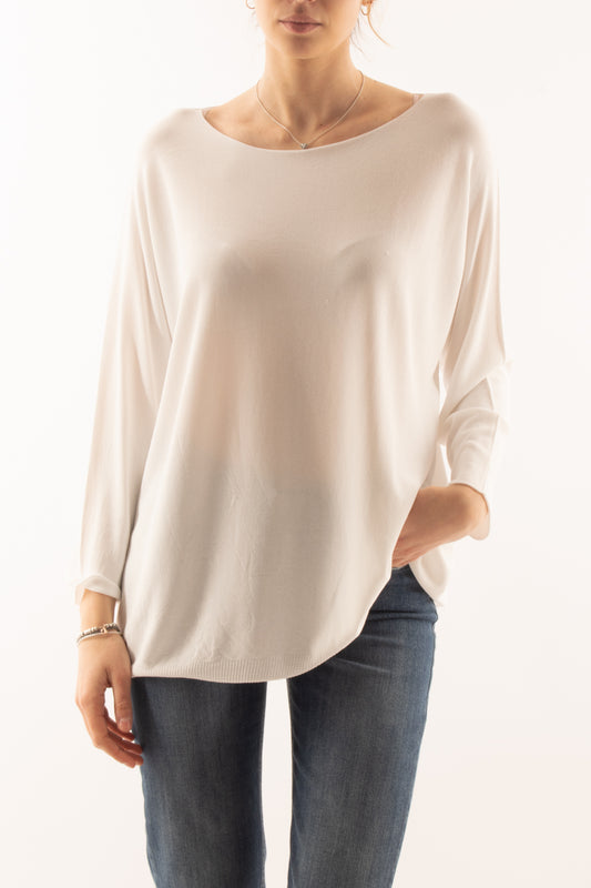 Maglia lunga con manica lunga da Donna Metoo - Bianco