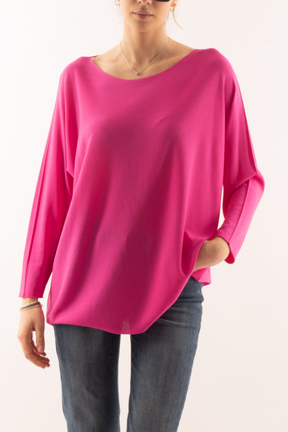 Maglia lunga con manica lunga da Donna Metoo - Fuxia
