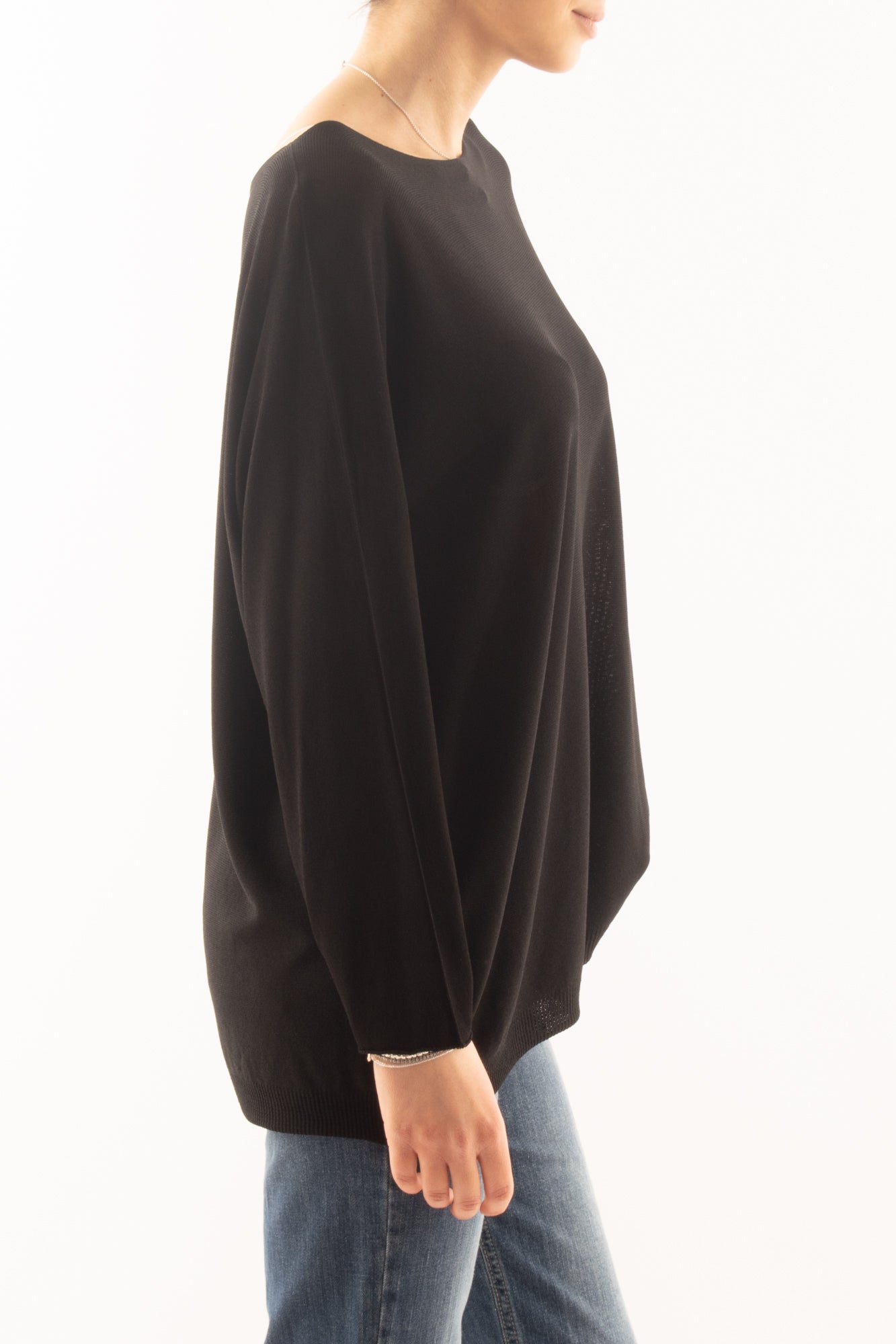 Maglia lunga con manica lunga da Donna Metoo - Nero