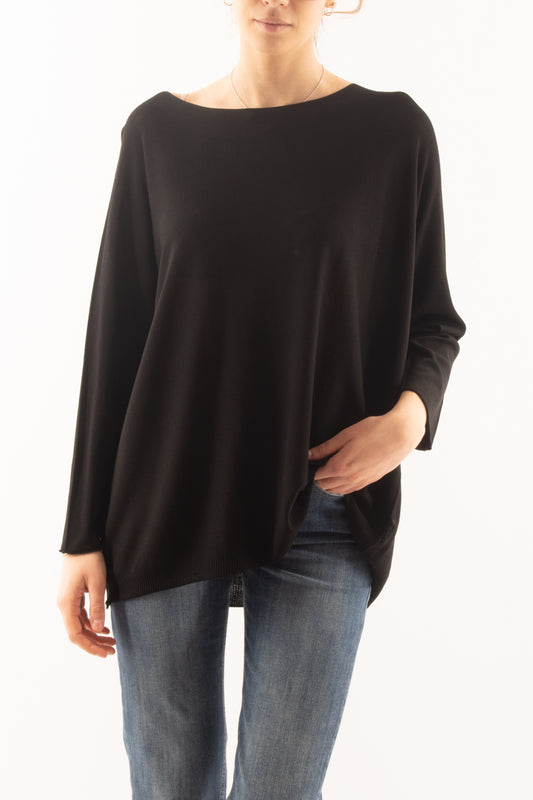 Maglia lunga con manica lunga da Donna Metoo - Nero