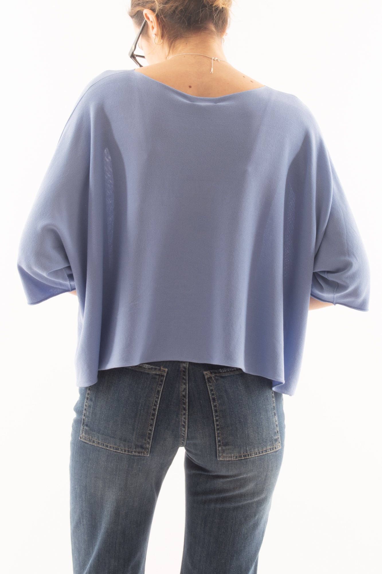 Maglia a scatoletta da Donna Metoo - Celeste