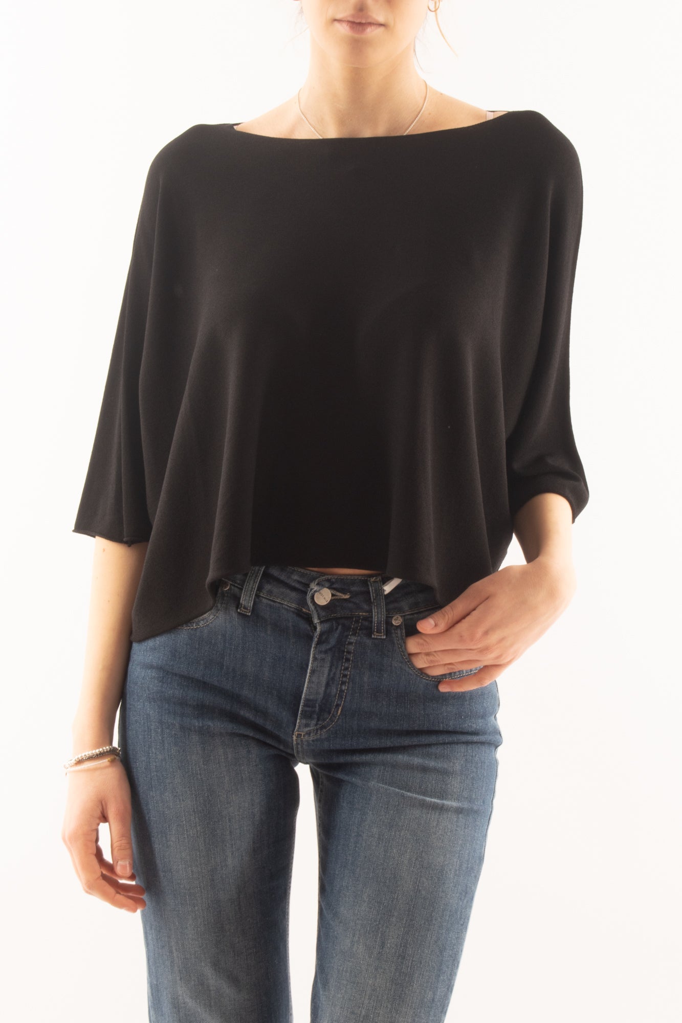 Maglia a scatoletta da Donna Metoo - Nero