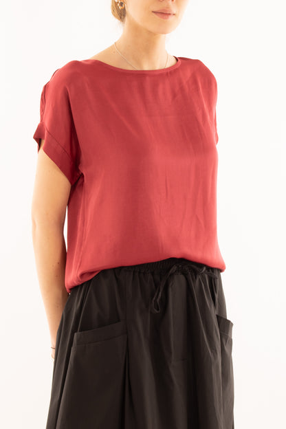 Maglia girocollo in viscosa da Donna Metoo - India