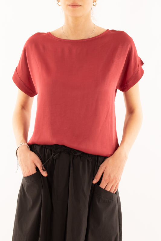 Maglia girocollo in viscosa da Donna Metoo - India