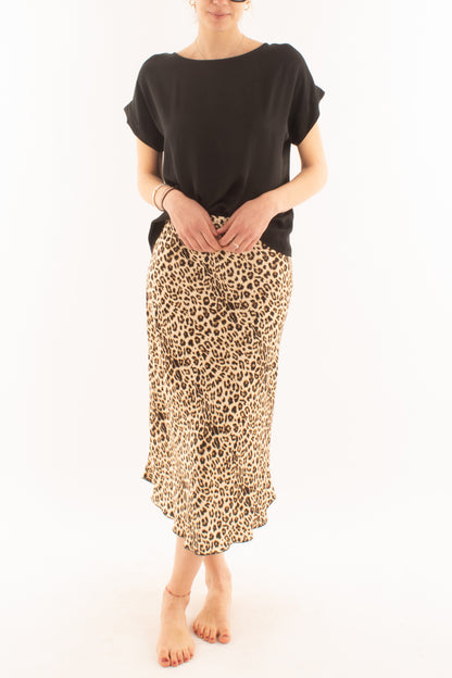 Maglia girocollo in viscosa da Donna Metoo - Nero