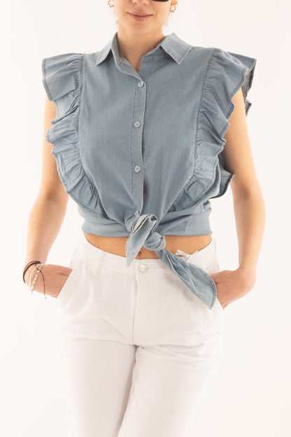 Smanicata di jeans da Donna Metoo - Denim