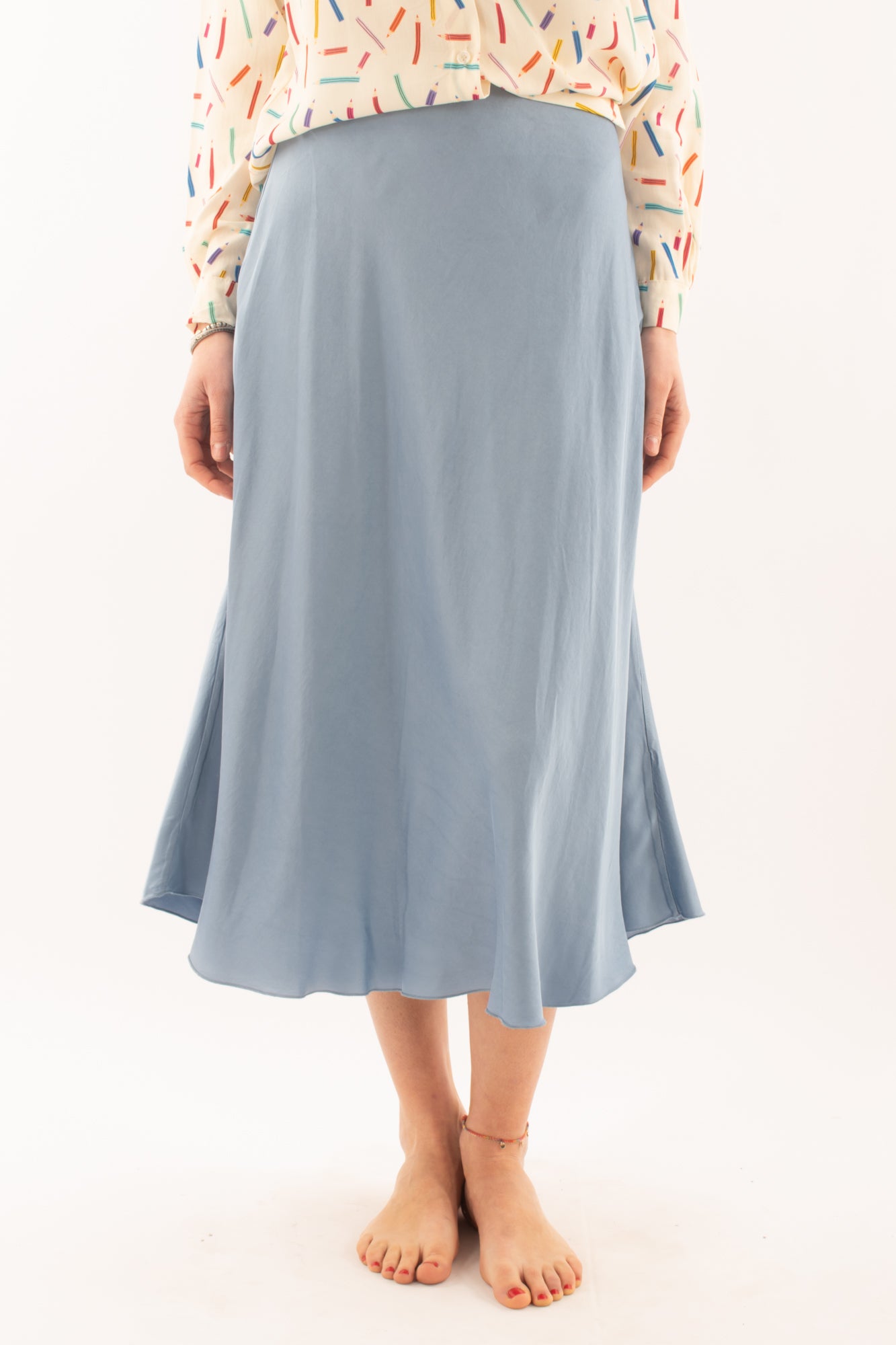 Gonna in satin da Donna Metoo - Celeste