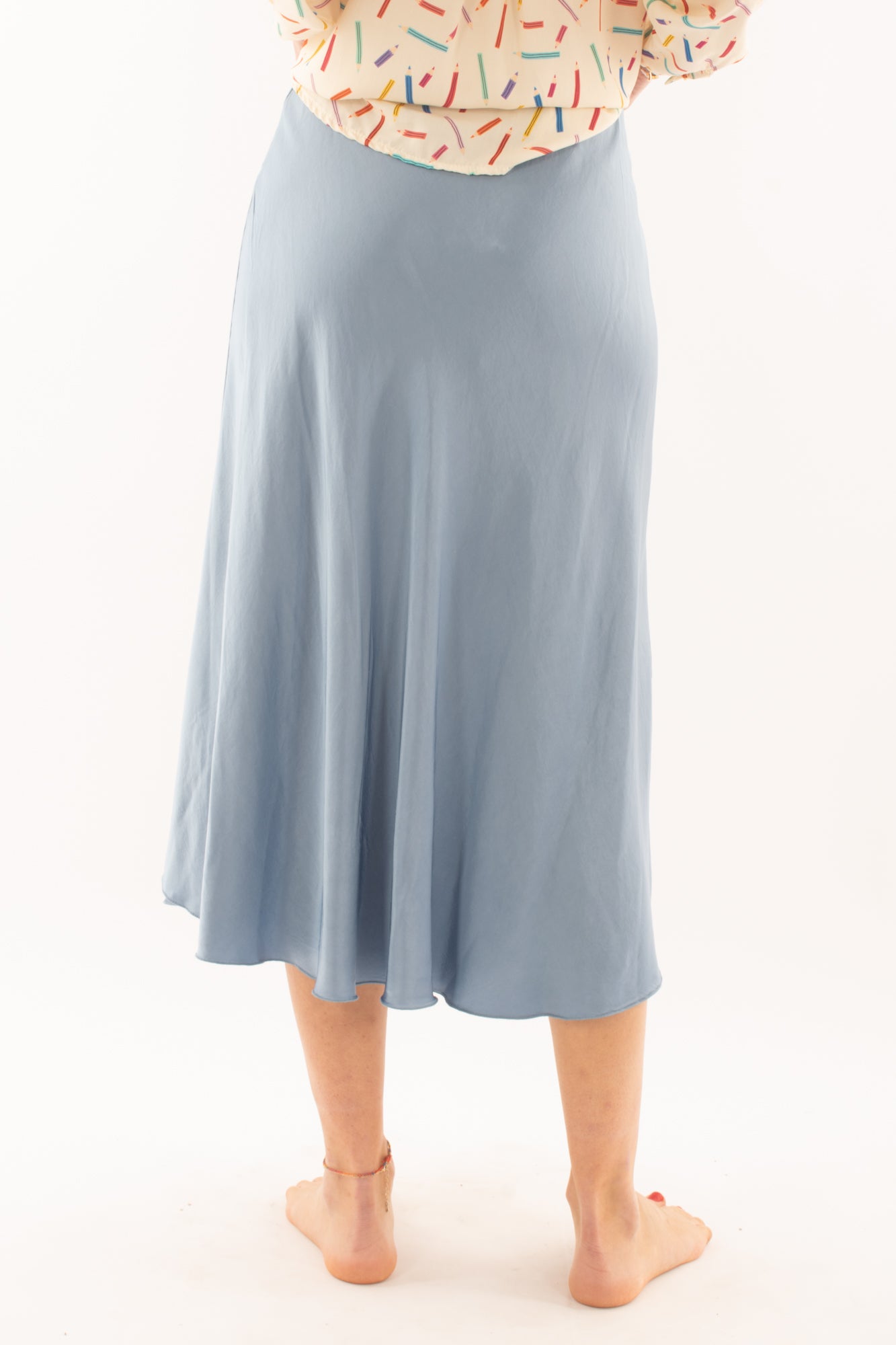 Gonna in satin da Donna Metoo - Celeste