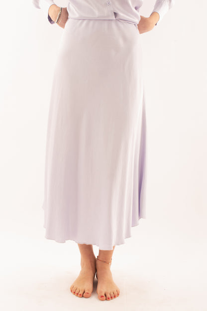 Gonna in satin da Donna Metoo - Lilla