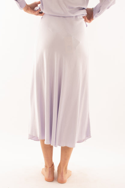 Gonna in satin da Donna Metoo - Lilla