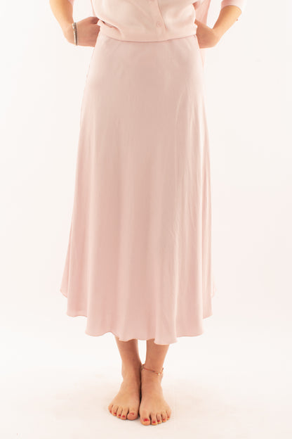 Gonna in satin da Donna Metoo - Rosa