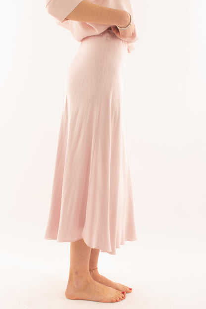 Gonna in satin da Donna Metoo - Rosa