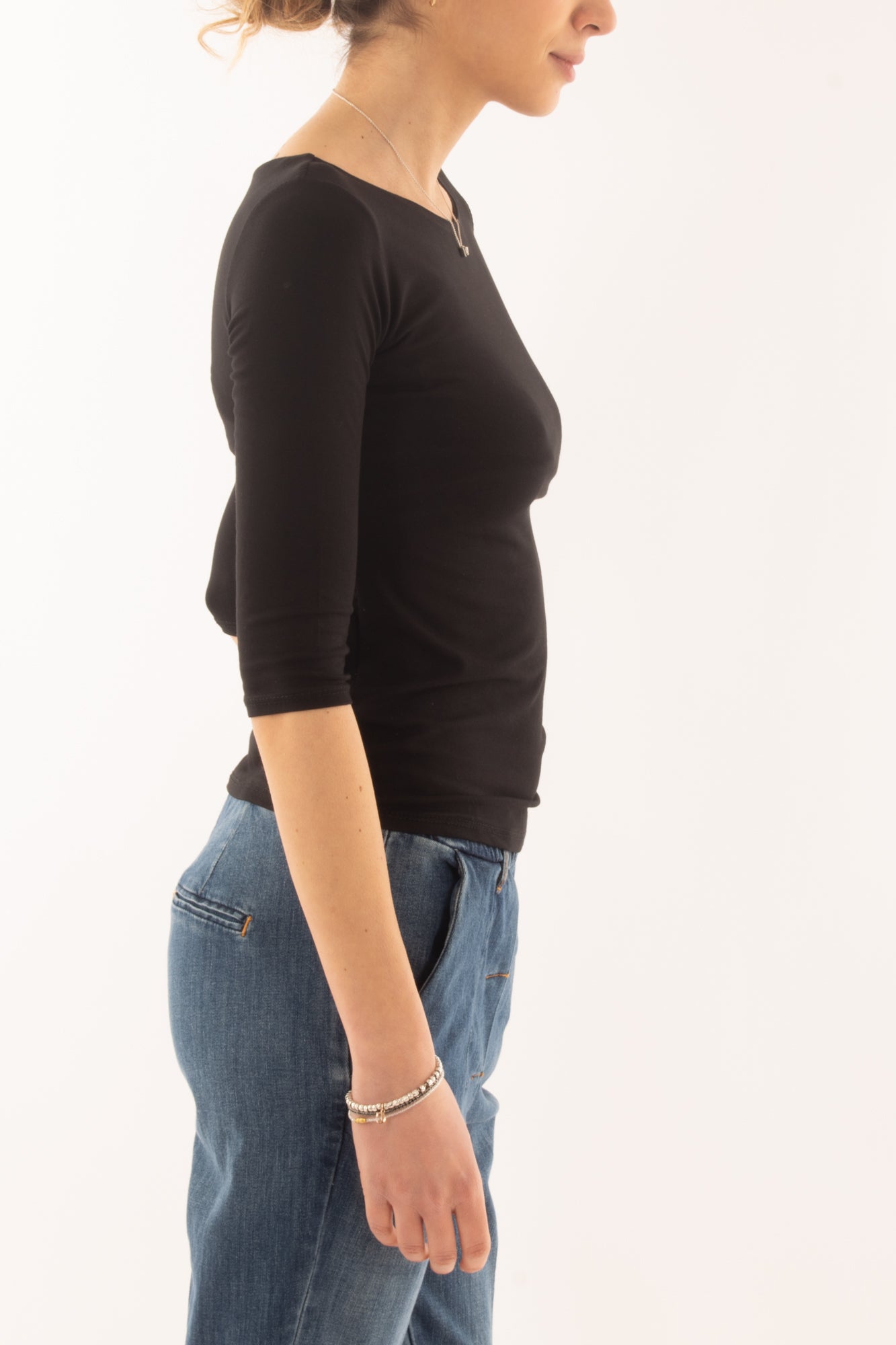 Maglia a barca base da Donna Metoo - Nero