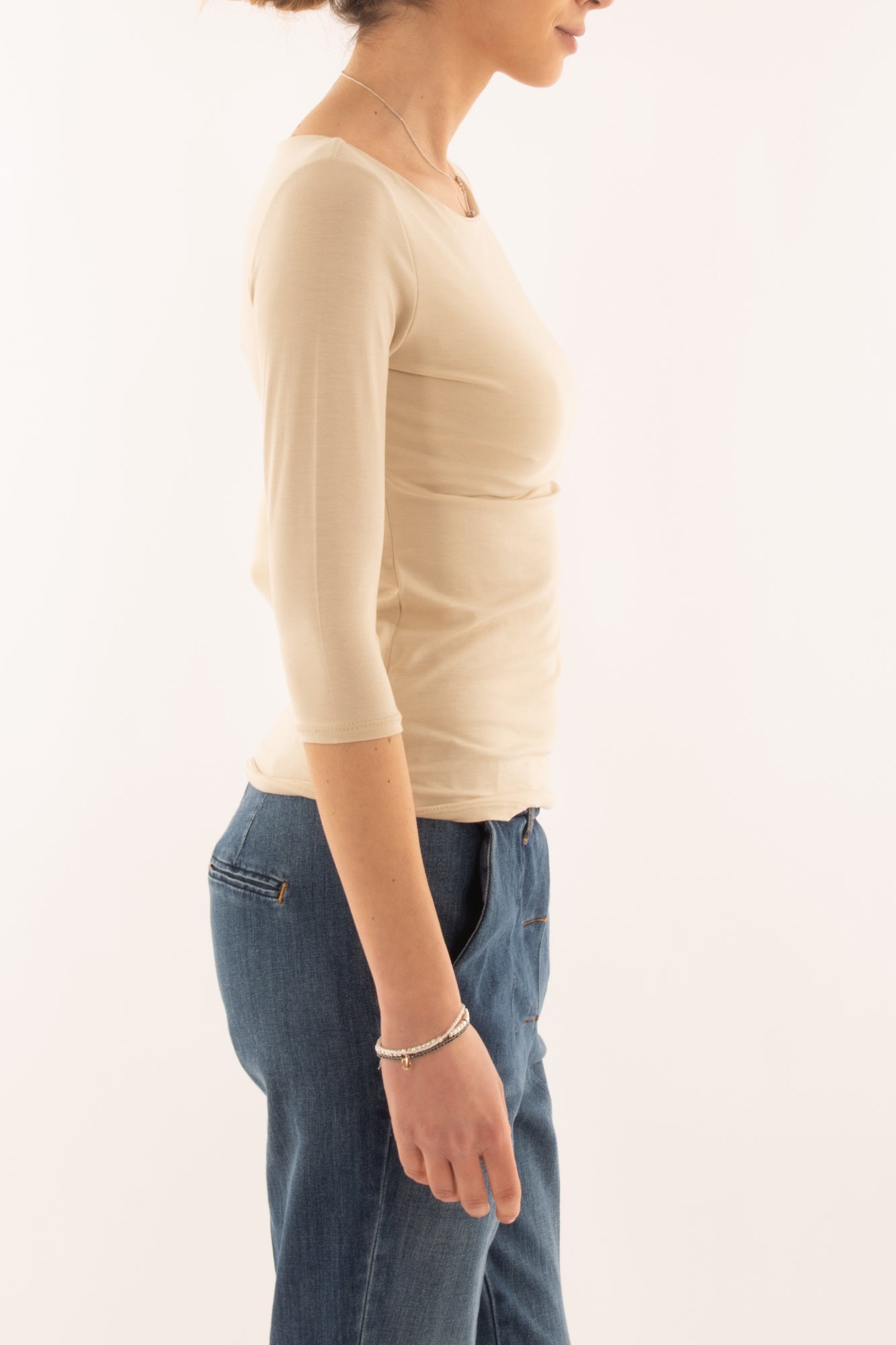 Maglia a barca base da Donna Metoo - Sabbia