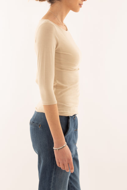 Maglia a barca base da Donna Metoo - Sabbia