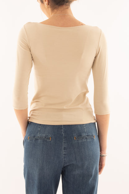Maglia a barca base da Donna Metoo - Sabbia