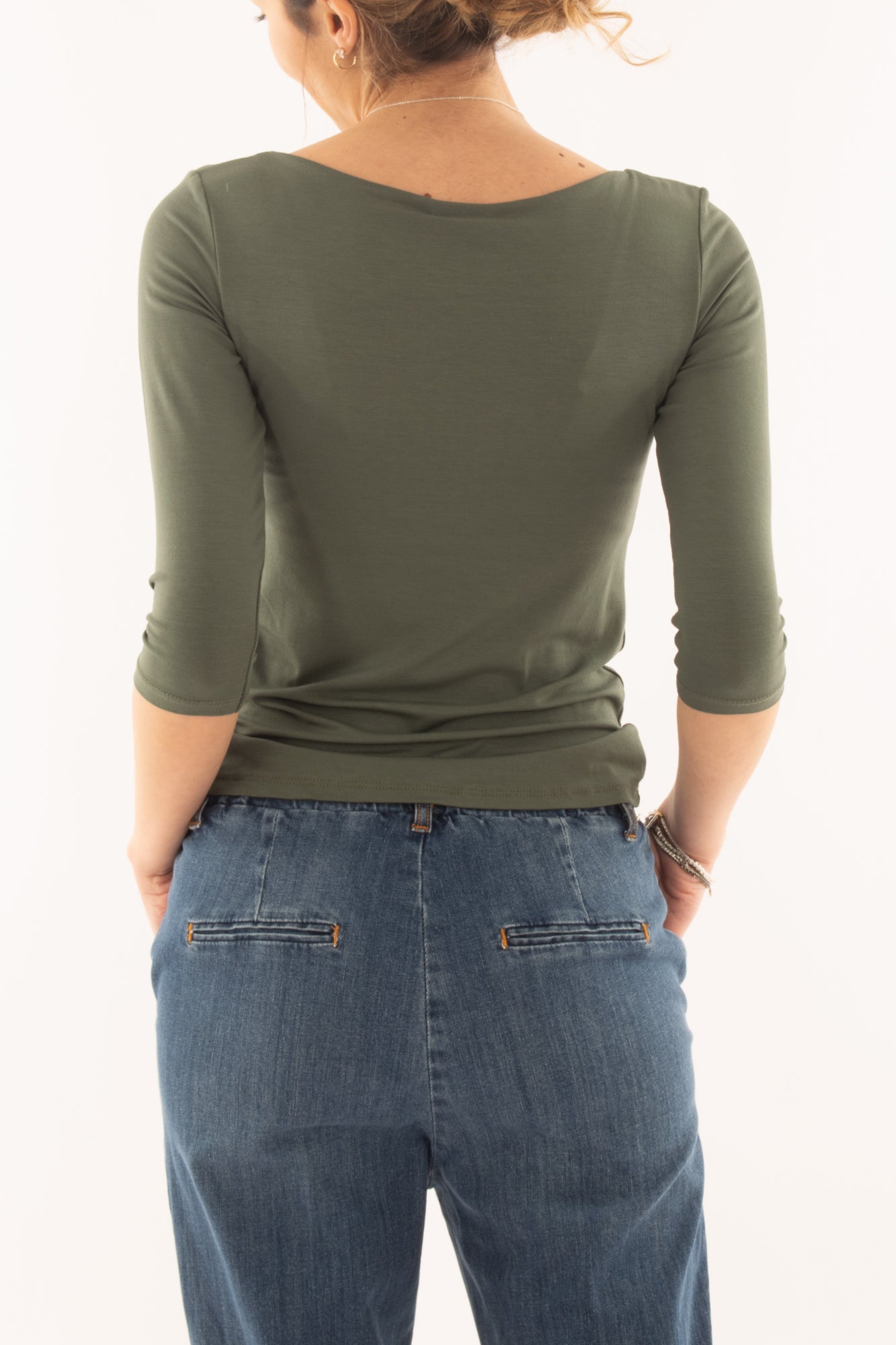 Maglia a barca base da Donna Metoo - Verde