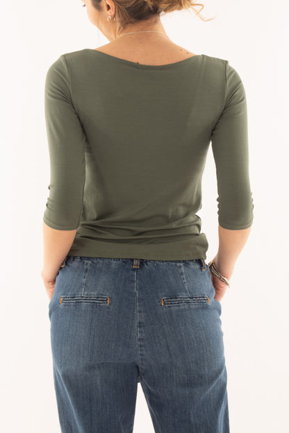 Maglia a barca base da Donna Metoo - Verde