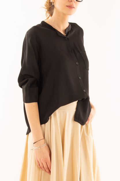 camicia manica 3/4 da Donna Metoo - Nero