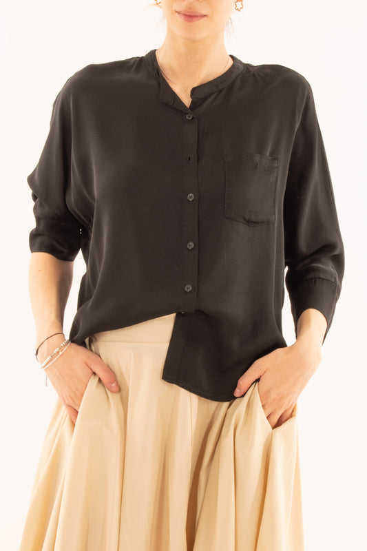 camicia manica 3/4 da Donna Metoo - Nero