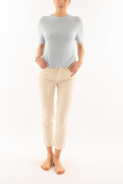 Maglia mezza manica da Donna Metoo - Celeste