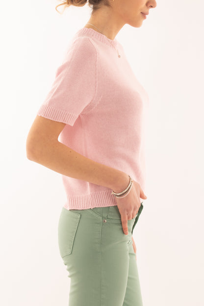 Maglia mezza manica da Donna Metoo - Rosa