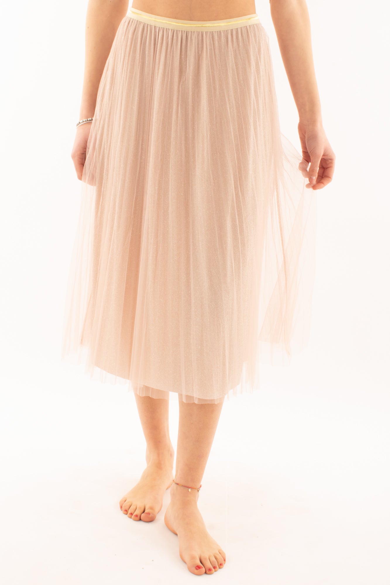Gonna di tulle e glitter da Donna Metoo - Rosa
