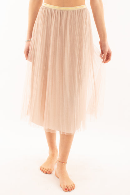 Gonna di tulle e glitter da Donna Metoo - Rosa
