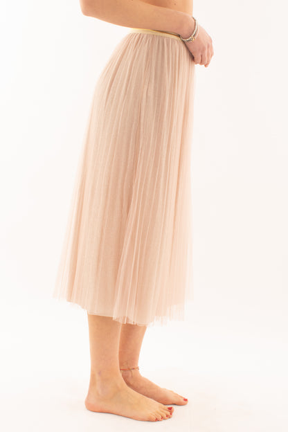 Gonna di tulle e glitter da Donna Metoo - Rosa