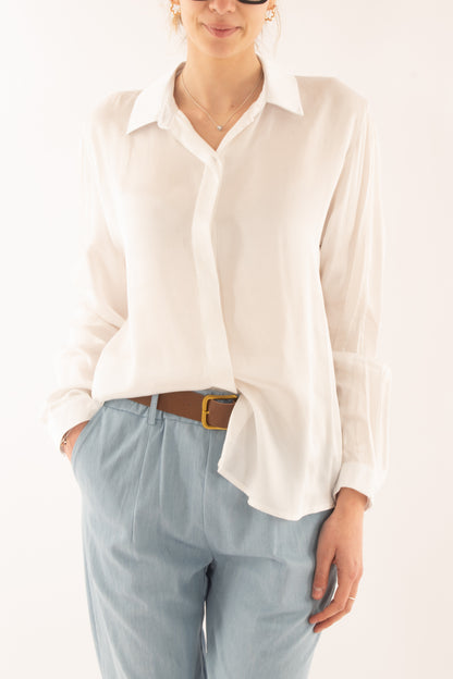 Camicia in viscosa da Donna Metoo - Bianco