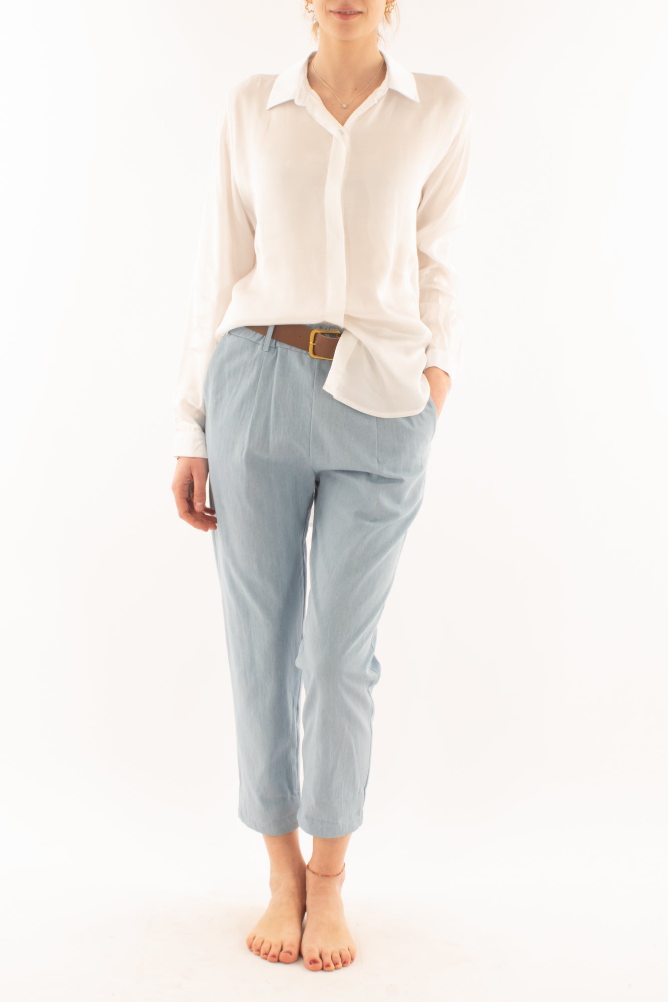 Camicia in viscosa da Donna Metoo - Bianco