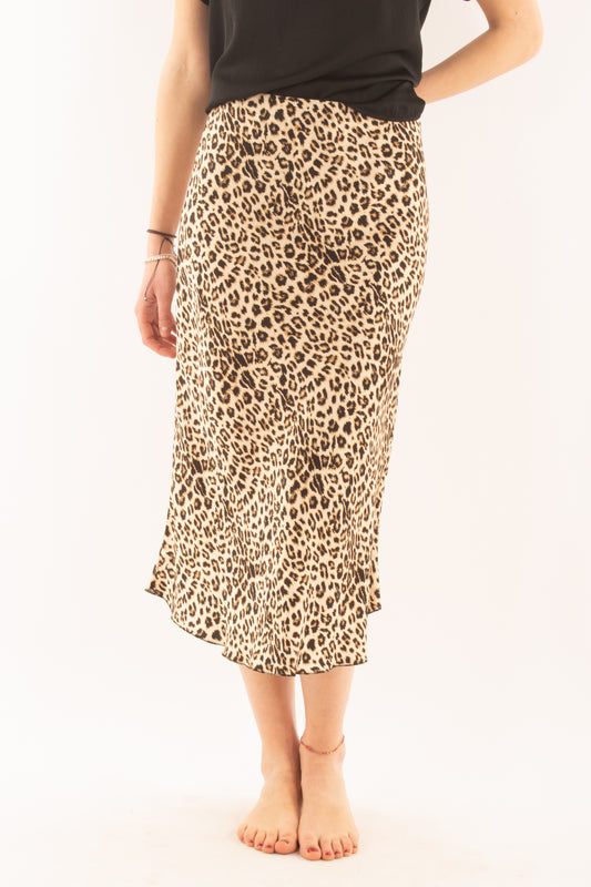 Gonna leopardata da Donna Metoo - Sabbia
