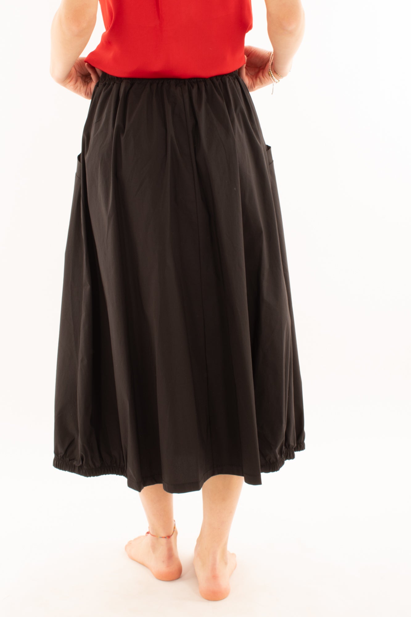 Gonna lunga con tasconi da Donna Metoo - Nero