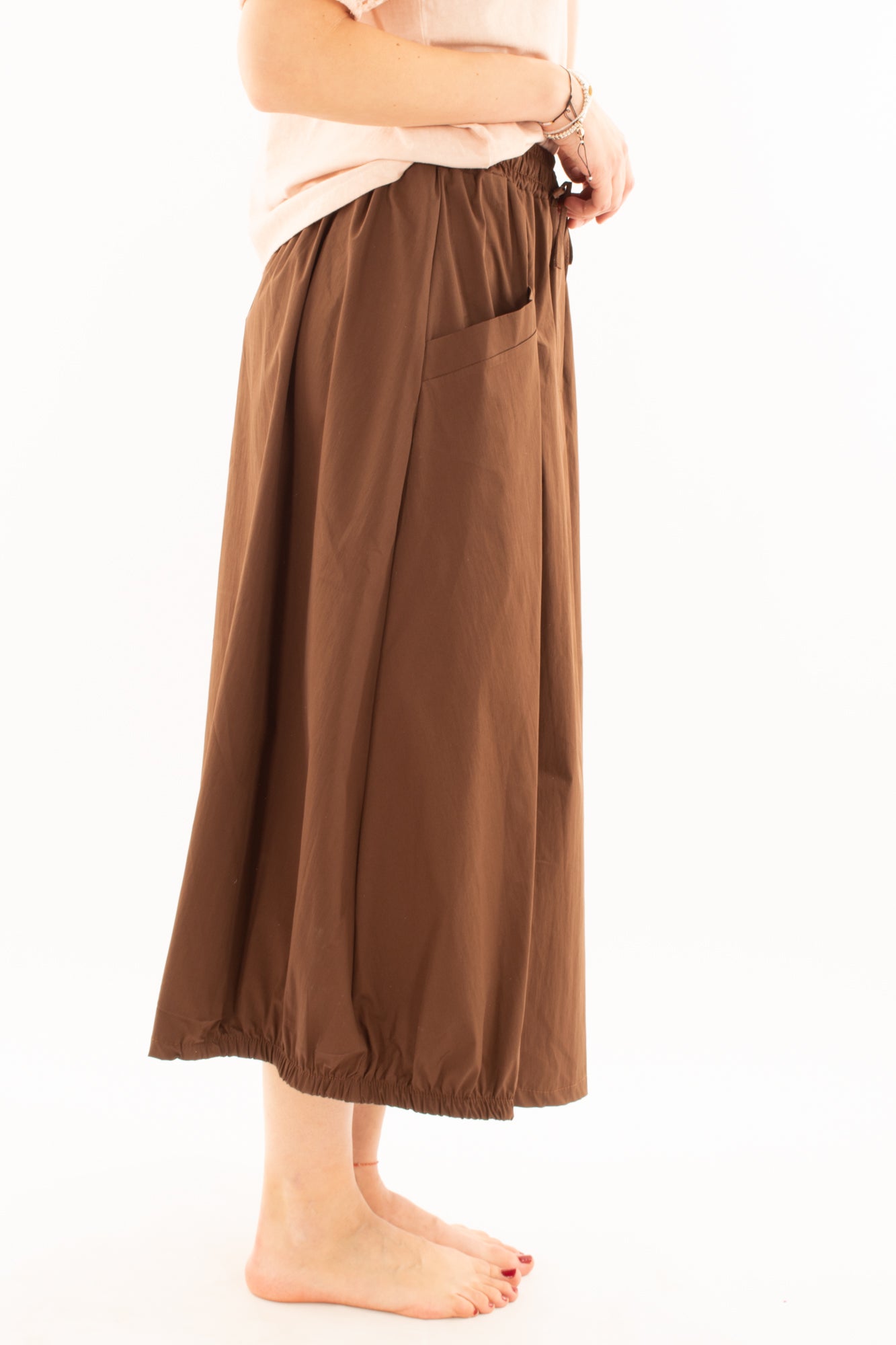Gonna lunga con tasconi da Donna Metoo - Tabacco