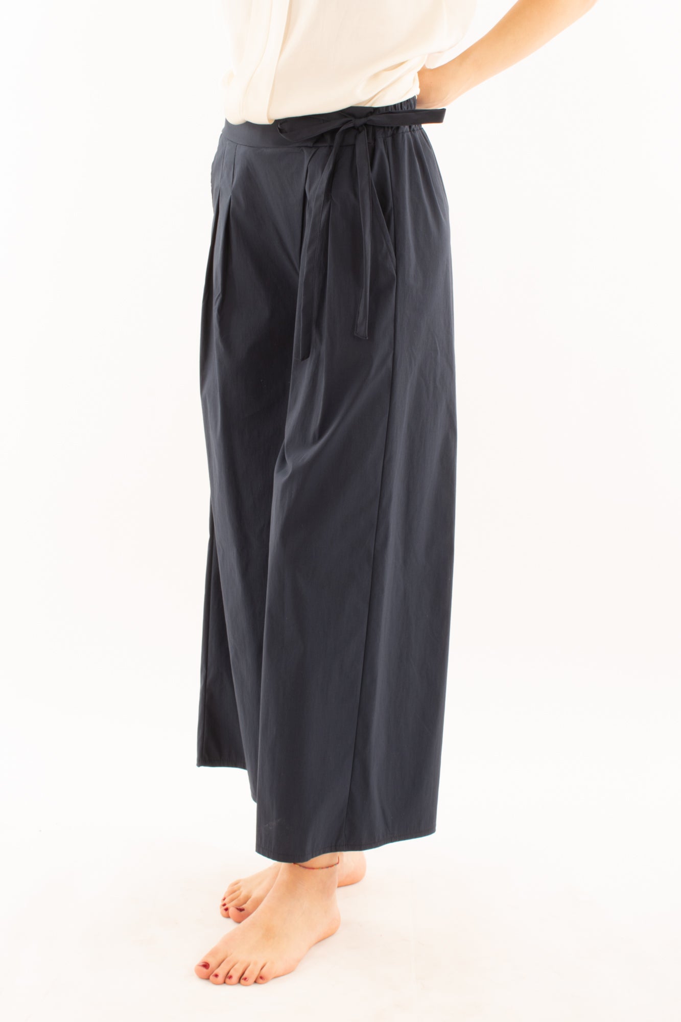 Pantalone con allacciatura laterale da Donna Metoo - Blu