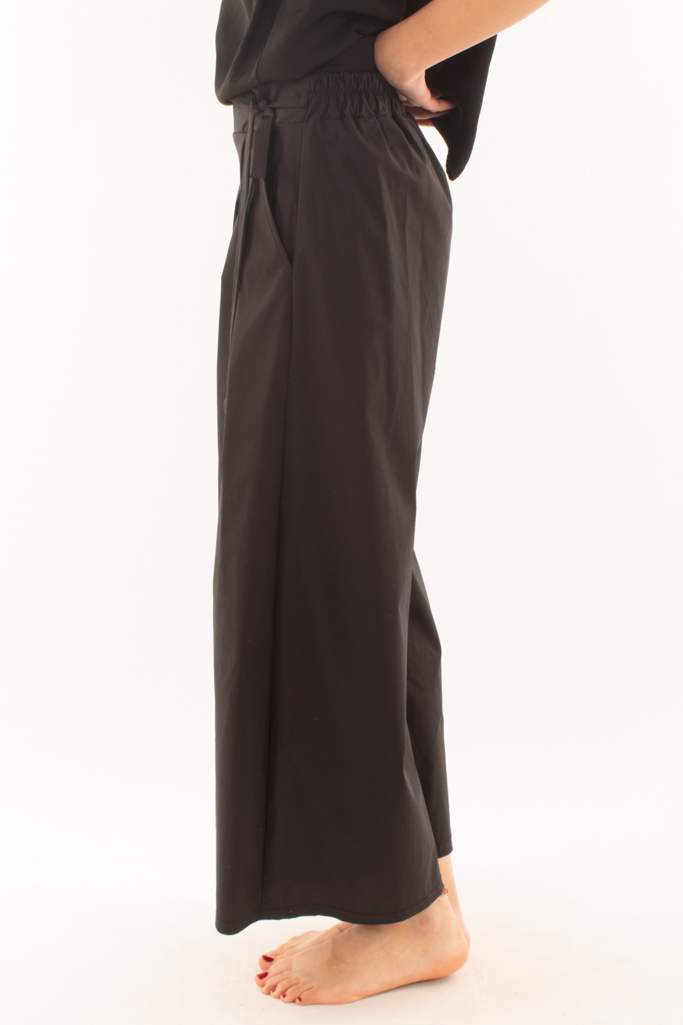 Pantalone con allacciatura laterale da Donna Metoo - Nero