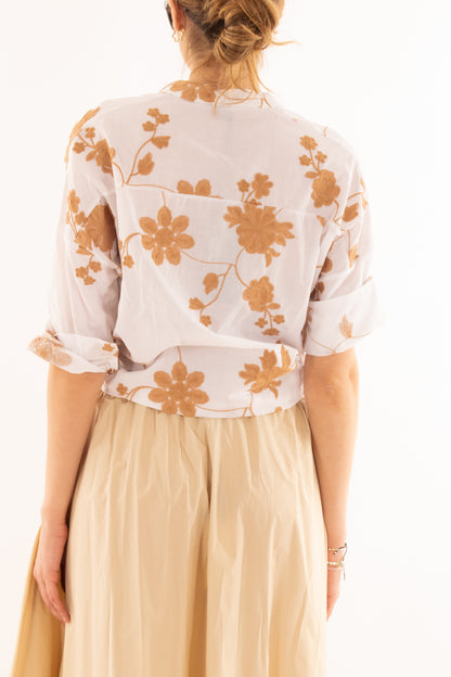 Camicia con ricami da Donna Metoo - Bianco