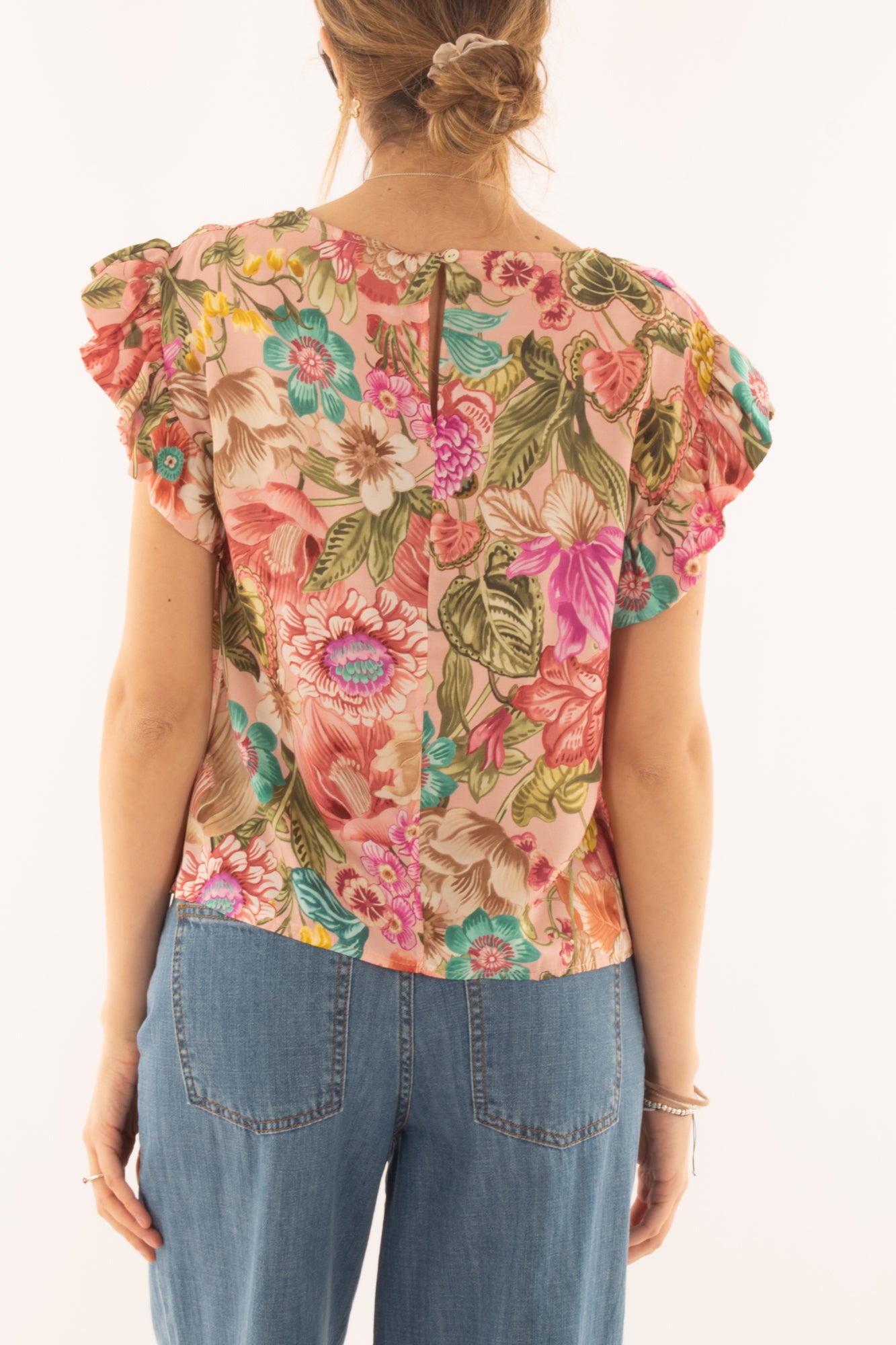 METOO Blusa floreale da Donna Metoo - Rosa Rosa