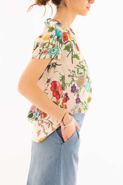 Blusa afantasia scollo a v da Donna Metoo -Sabbia