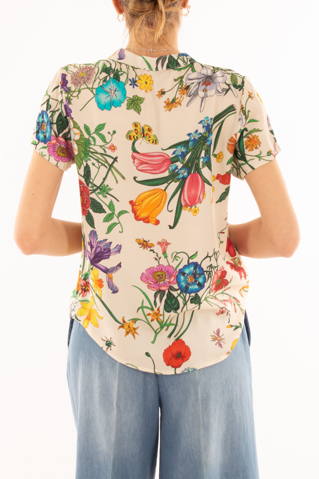 Blusa afantasia scollo a v da Donna Metoo -Sabbia