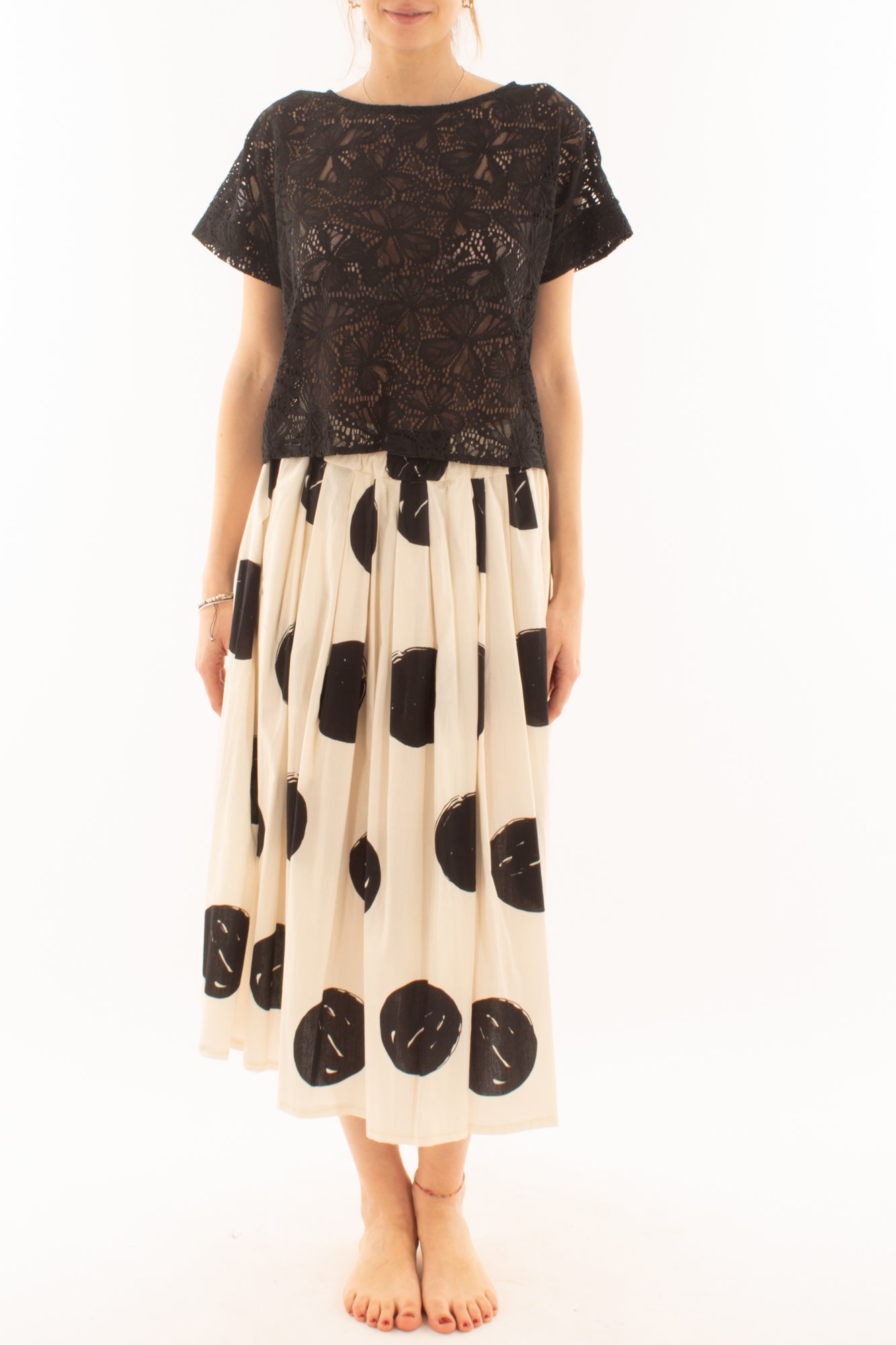 Maglia in pizzo da Donna Metoo - Nero