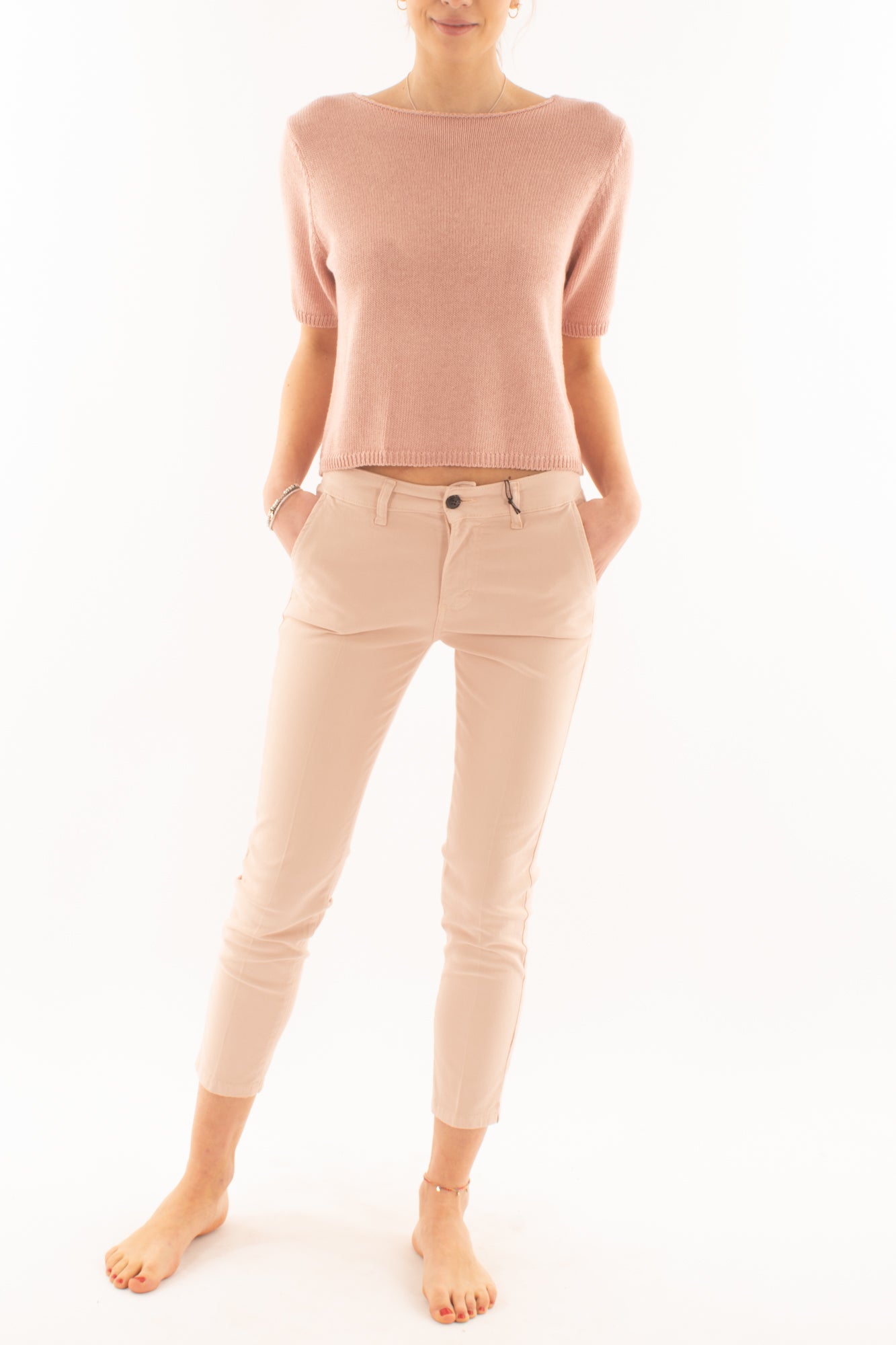 Maglia con manica 3/4 da Donna Metoo Cipria