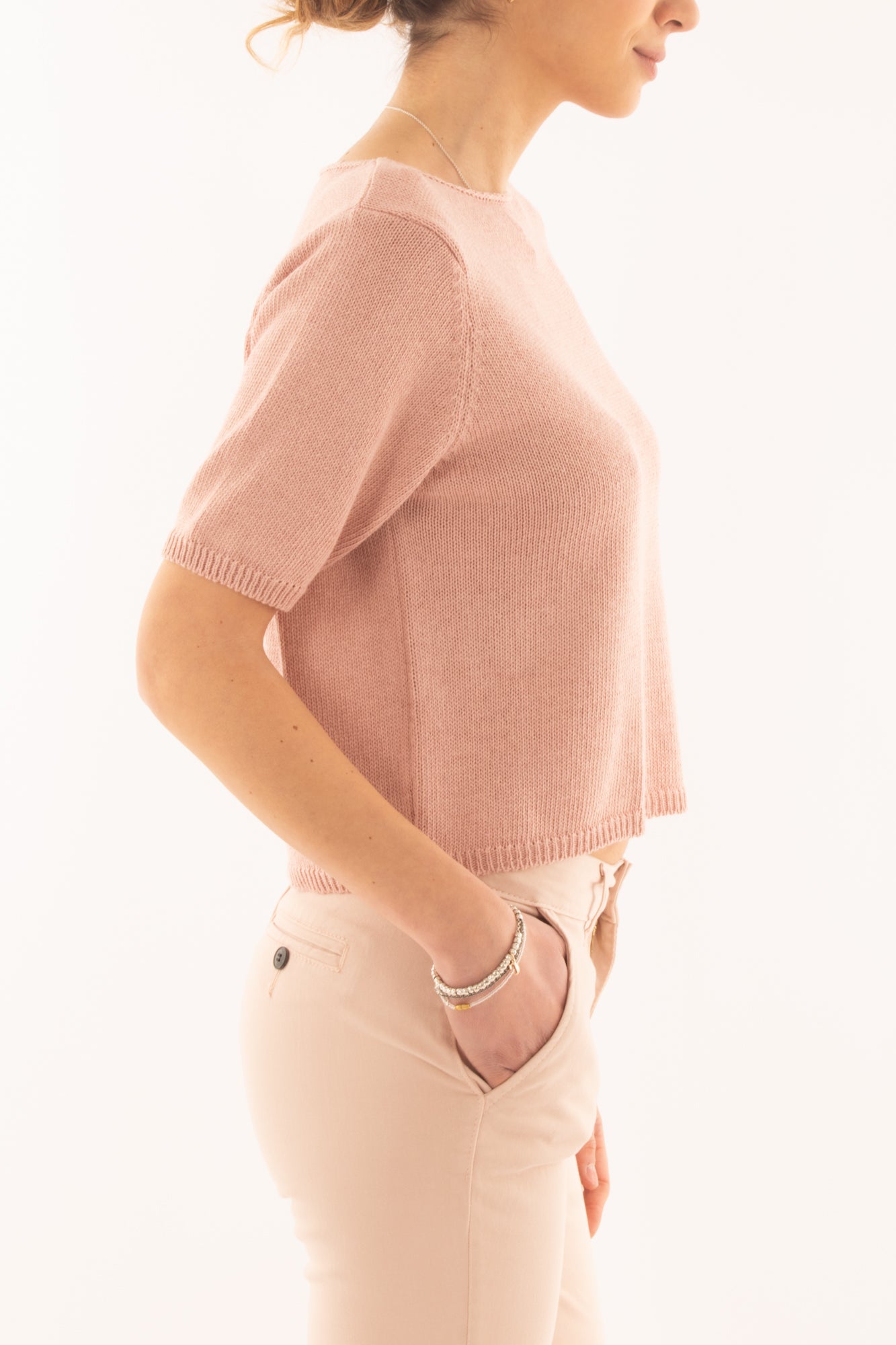 Maglia con manica 3/4 da Donna Metoo Cipria