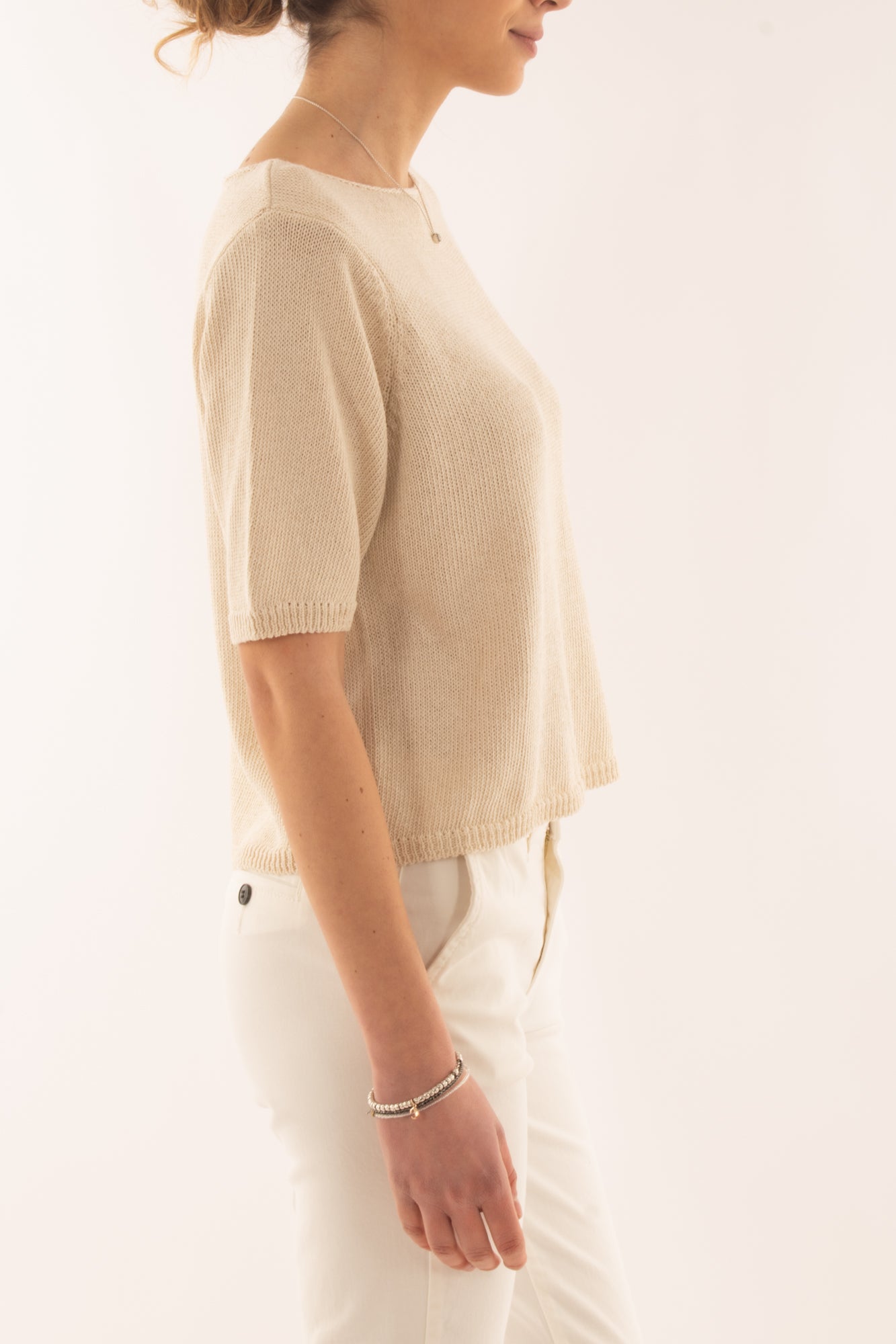 Maglia con manica 3/4 da Donna Metoo - Ecru