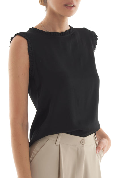 Maglia smanicata da Donna Metoo - Nero