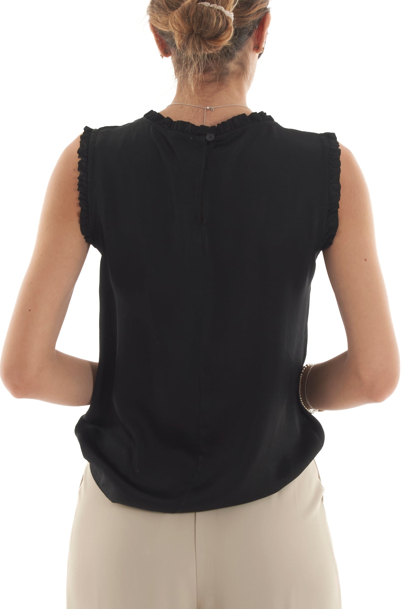 Maglia smanicata da Donna Metoo - Nero