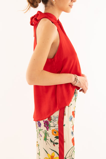 Smanicata allacciata al collo da Donna Metoo - Rosso