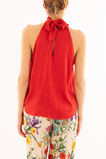 Smanicata allacciata al collo da Donna Metoo - Rosso