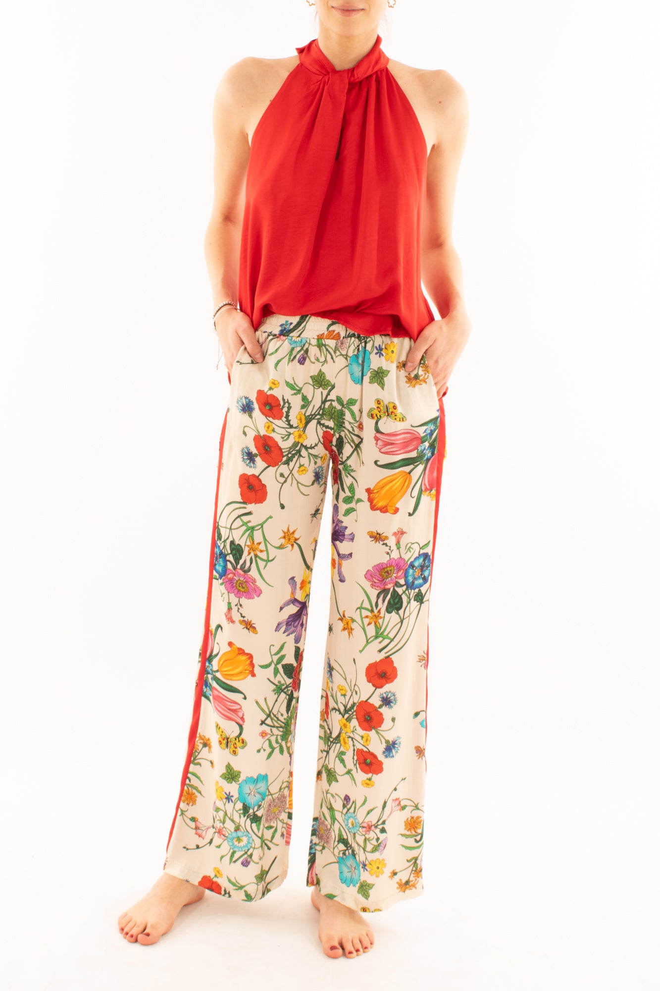 Smanicata allacciata al collo da Donna Metoo - Rosso