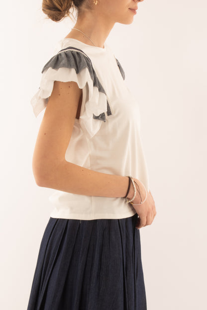 T-shirt con voilà da Donna Metoo -Denim